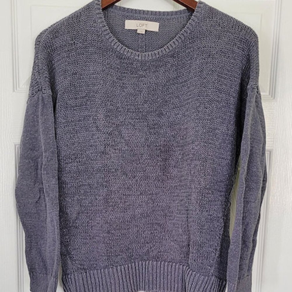 LOFT: Soft Knit Sweater with Beautiful Invert Knit Line on Back